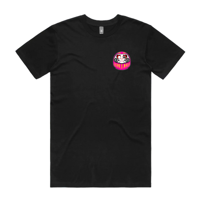 Black front flat lay